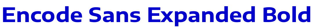 Encode Sans Expanded Bold font